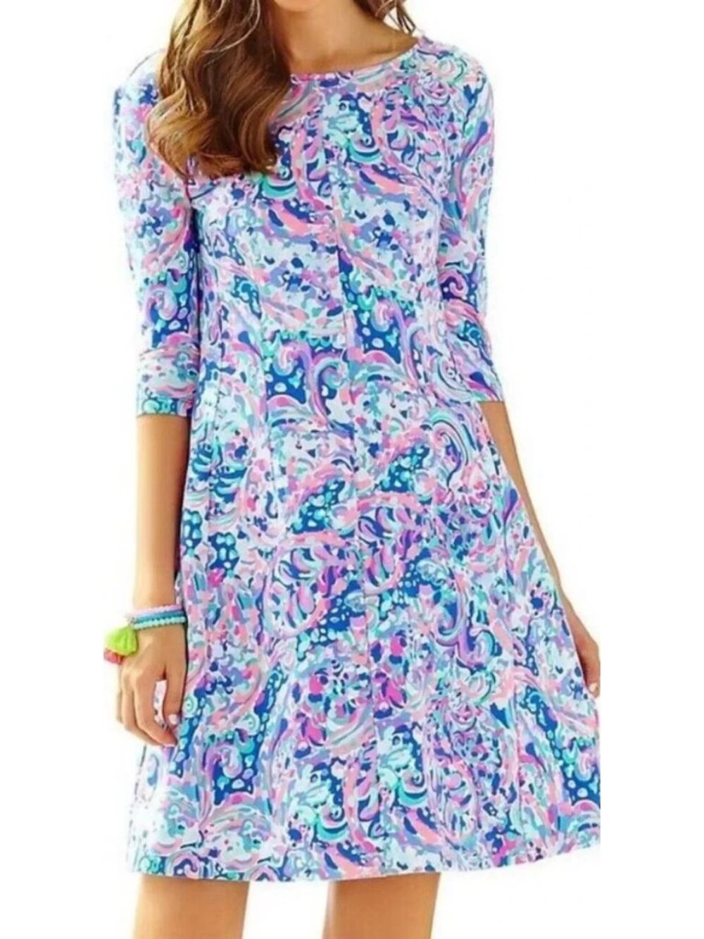 Lilly Pulitzer S Celia Fit-and-Flare Mini Dress La Playa French Terry